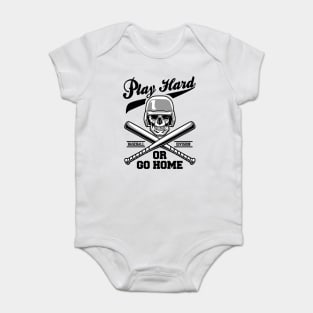 BASEBALL PLAY HARD Baby Bodysuit